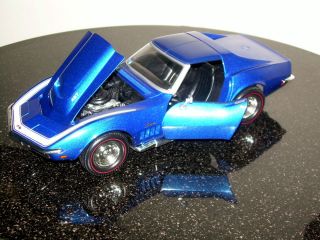 Hot Wheels 69 Corvette 1 18 Die Cast Car Blue