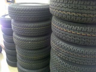 Tires 15 ST205 75 D15 F78 15 Bias Ply White Spoke Rims Wheels 15 6x5 5