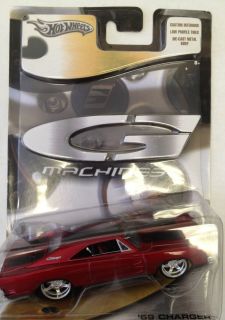 Hot Wheels G Machines 1 50 69 Dodge Charger Metallic Red and Black