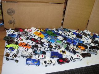 70 Die Cast Police Hot Wheels Matchbox etc Cars Trucks Lot