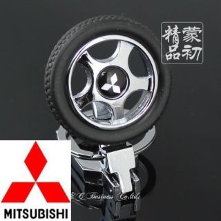 Key Ring New Mitsubishi Car Alloy Wheels Turn Lancer Pajero ASX