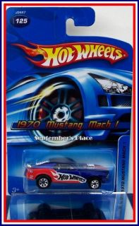 2006 Hot Wheels 125 1970 Mustang Mach 1 Blue