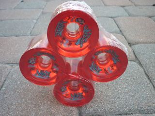 NEW 2013* Sector 9 Clear Red Wheels 69mm 78a Longboard Skateboard set