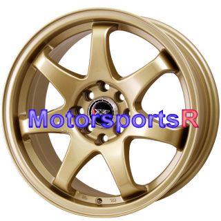 16 16x7 XXR 522 Gold Concave Wheels Rims 4x114 3 87 Toyota Corolla GTS