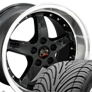 17 9 10 5 Black Cobra Wheels Nexen Tires Rims Fit Mustang® 94 04