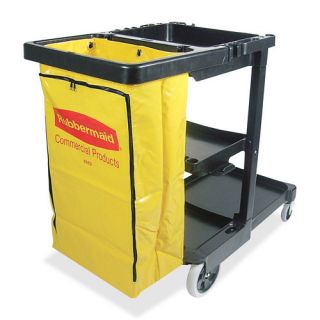 Rubbermaid Janitor Cart 8 Wheels 4 Casters 21 3 4 x 46 x 38 3 8