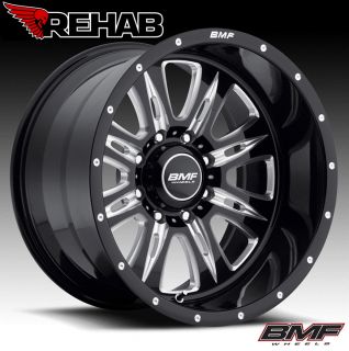 BMF Rehab 20x10 Death Metal Black Wheels 8x170 Ford Superduty