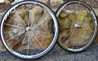 Zipp 101 Clincher Wheelset 700c Road Bike Wheels Rare Falcon Grey