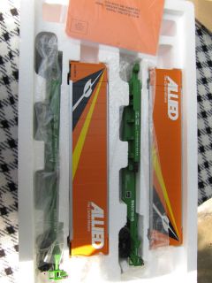 MTH O Scale 2 Car Spine Car Set with Loads Metal Wheels