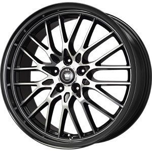 New 16x7 5x110 5x115 Konig Lace Black Wheels Rims