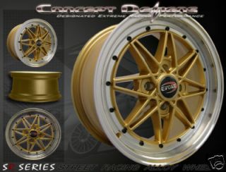 15 Evoke™ C16 Wheels Rims Alloy 4 Lug Gold PCD 4x108