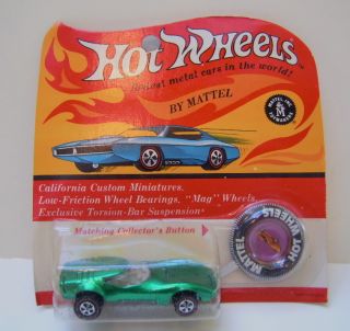 1969 Hot Wheels Torero Green Redline Blister
