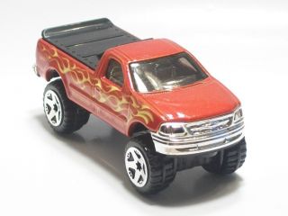 Hot Wheels 1997 Ford F 150 4x4 Pickup Flames Blister Pull