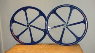 26 Mountain Bike Mag Wheels Colours Pair 6 Spoke Disc