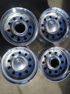 wheels. Rims 16.5. By 9 3/4 Alloy Chrome Center Line. Ford 8 X 170 Lug