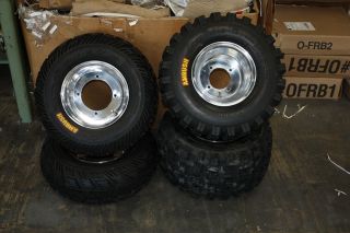  RACE TIRES AND RIMS HONDA TRX 450r 4 TRAX WITH RIMS FRONTS AND REARS