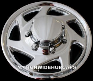 16 Chrome 8 Lug Full Wheel Covers Rim Hub Caps 4 Steel Wheels