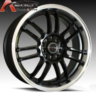 17 Black Wheels 4x100 4x114 3 240sx Sentra Scion XA XB