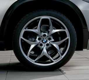 BMW x5 E70 Ferric Grey Double Spoke 215 w Dunlop Tires