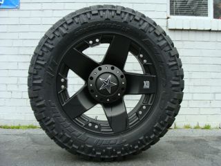20 XD Rockstar Black 305 55R20 Nitto Trail MT 33 Mud Tires Dodge