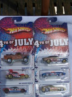 Hot Wheels 4th of July Set of 6 with Texas Drive Em SS Express and