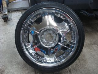 20 inch Chrome Rox Rims with Low Profile Tires