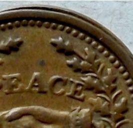 1863 Civil War Token F 118 418A Error Coin G Washington Peace Forever