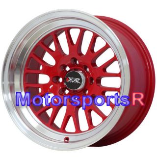 15 15x8 XXR 531 RED ET 20 Rims Wheels Deep Dish Lip Stance 4x100 Honda