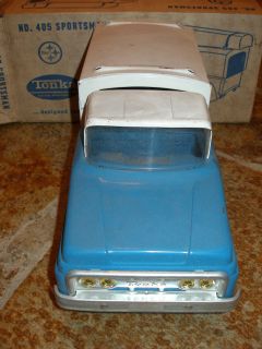 Tonka Sportsman 405 Truck with Canopy 1962 Blue White Original Box