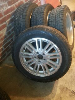 Set of 17 inch Rims with Used Blizzak Tires
