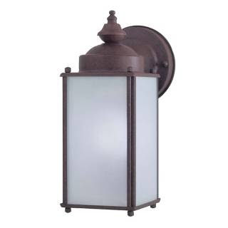 Antique Bronze 10 1/4" High Frosted Glass Outdoor Light   #19983