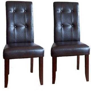 Set of 2 Cosmopolitan Deluxe Tufted Parsons Dining Chairs   #Y6535