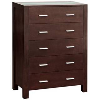 Hollywood Cappuccino Five Drawer Chest   #Y0711