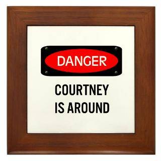 Courtney Name Design Framed Art Tiles  Buy Courtney Name Design