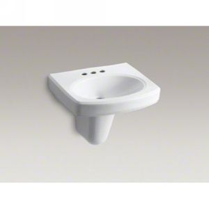 Kohler K 2035 4 0 PINOIR Pinoir® Wall Mount Bathroom Sink with 4 Centerset Fauc