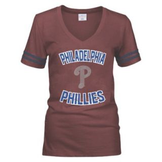 MLB Womens Philadelphia Phillies T Shirt   Red (M)