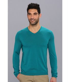Calvin Klein Jersey V Neck Sweater Mens Sweater (Blue)