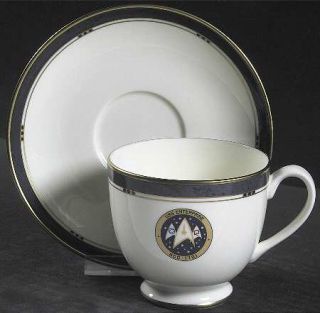 Pfaltzgraff Star Trek (Bone China) Footed Cup & Saucer Set, Fine China Dinnerwar