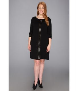 Karen Kane Plus Size Sleeve Studded Dress Womens Dress (Black)