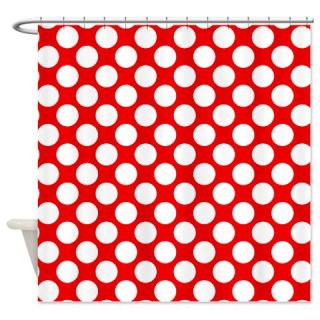  Red and White Polka Dots Shower Curtain  Use code FREECART at Checkout