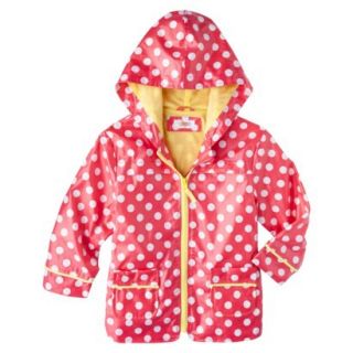 Circo Infant Toddler Girls Polka Dot Raincoat   Pink 3T