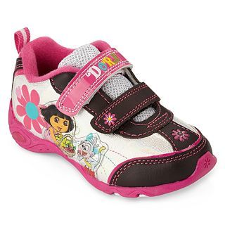 Nickelodeon Dora the Explorer Toddler Girls Athletic Shoes, Silver/Brown/Pink,