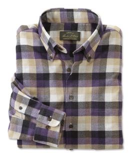 Luxury Flannel Shirt, Purple Check, X Large
