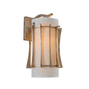 Varaluz 233K01ZG Occasion 1 Light   Wall Sconce   Zen Gold Finish with Tan Silk