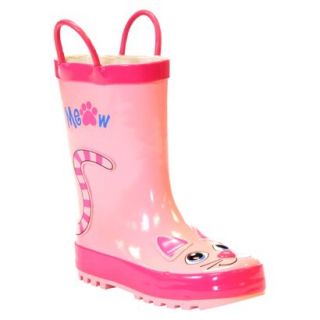 Toddler Girls Kitty Rain Boots   Pink 3