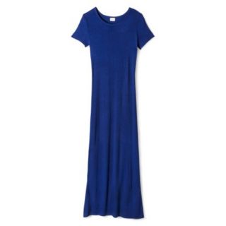 Merona Womens Knit T Shirt Maxi Dress   Waterloo Blue   S