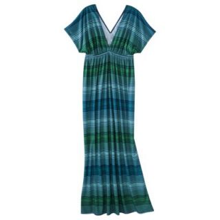 Merona Womens Knit Kimono Maxi Dress   Blue/Green   S