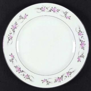 Diamond (Japan) Pageant Dinner Plate, Fine China Dinnerware   White/Pink Roses