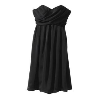 TEVOLIO Womens Plus Size Satin Strapless Dress   Ebony   22W