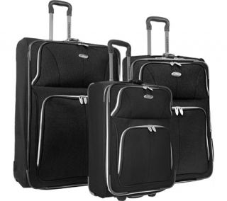 US Traveler Segovia 3 Piece Luggage Set   Black Luggage Sets
